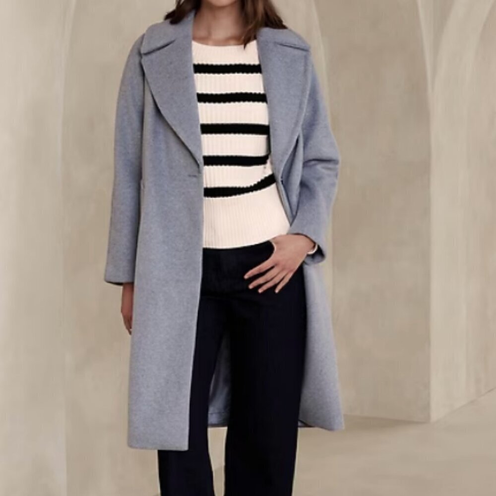 Banana Republic | Petite Grey Full Length Coat